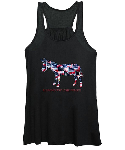 Running with the Dems - Women's Tank Top - DONKEY ON BOARD