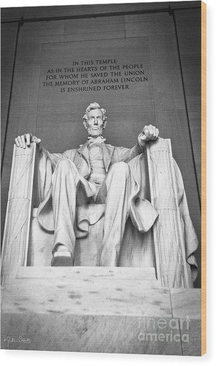 Statue Of Abraham Lincoln #9 - Wood Print
