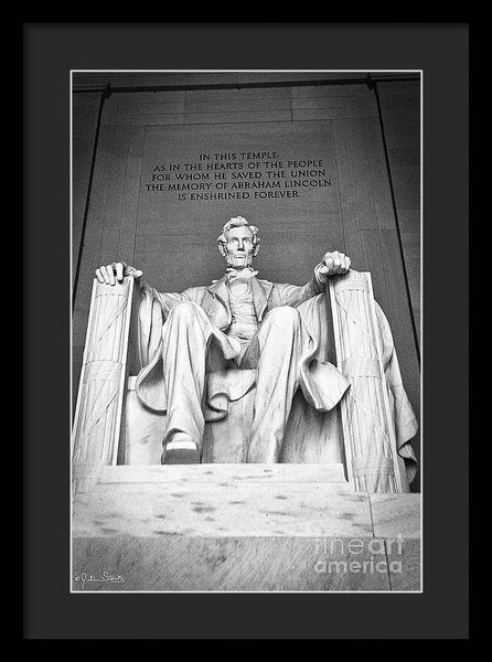 Statue Of Abraham Lincoln #9 - Framed Print