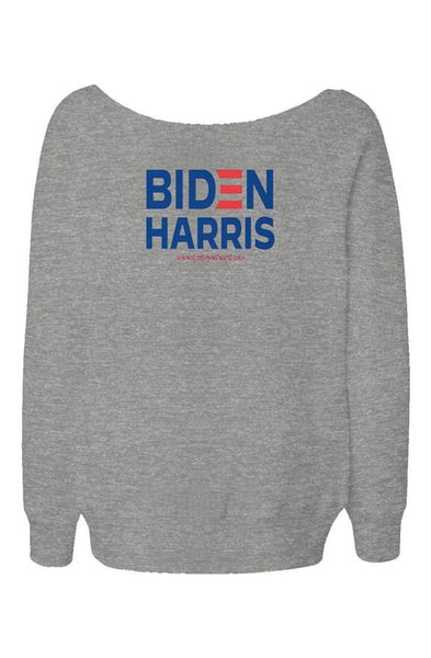 Biden/Harris - "Donkey on Board" Womens Wide Neck Sweatshirt