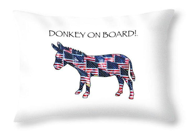 Donkey on Borad - Throw Pillow - DONKEY ON BOARD