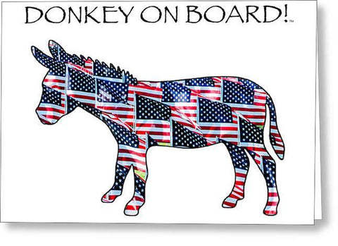 Donkey on Borad - Greeting Card - DONKEY ON BOARD