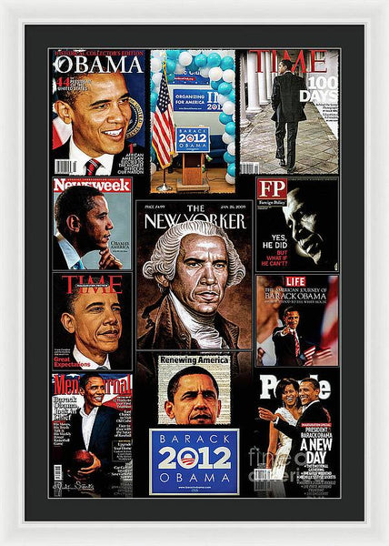 President Obama Tribute Collage - Framed Print