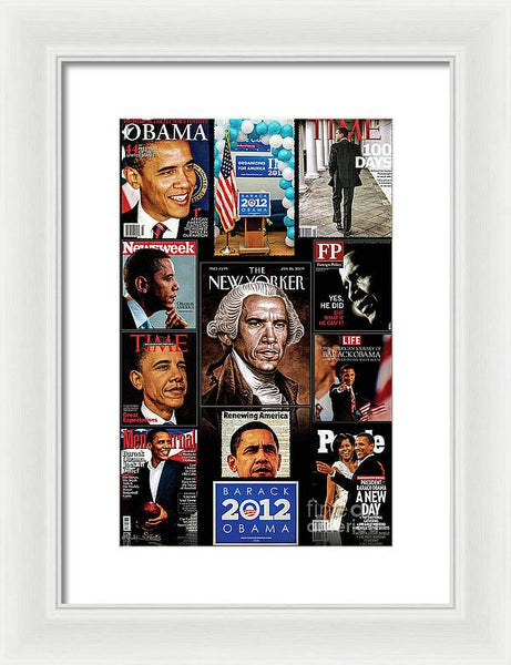 President Obama Tribute Collage - Framed Print