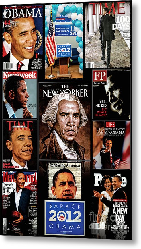 President Obama Tribute Collage - Metal Print