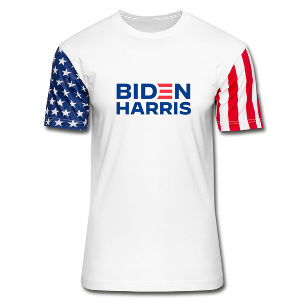 Biden/Harris Unisex Stars & Stripes T-Shirt - white