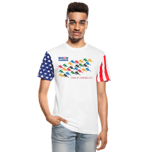 "This is America" Biden/Harris Unisex Stars & Stripes T-Shirt - white