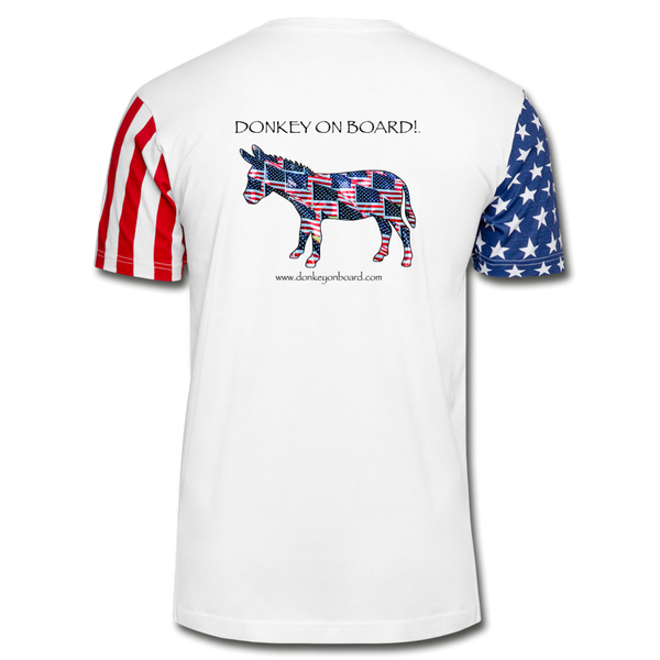 “You're the worst president America has ever had!” Unisex Stars & Stripes T-Shirt - white