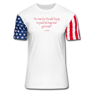 “It's 'time for Donald Trump...Unisex Stars & Stripes T-Shirt - white