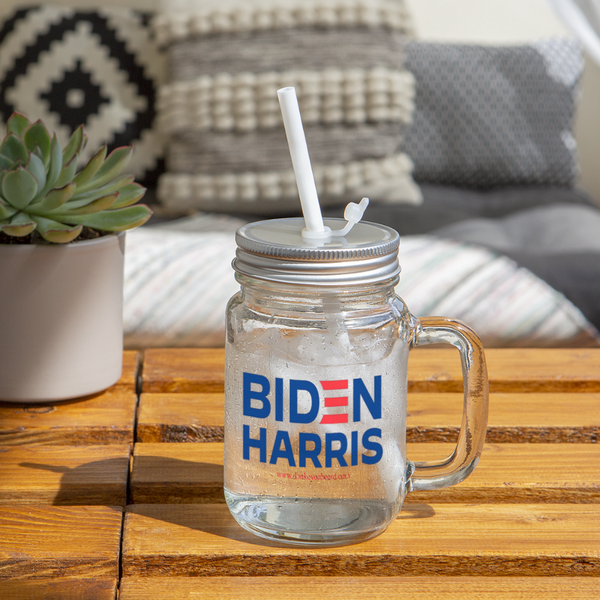 Biden/Harris Double sided Mason Jar - clear