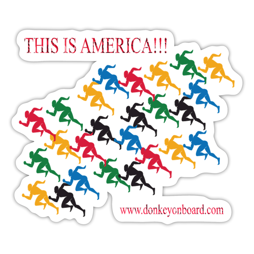 "This is America" Sticker - white matte