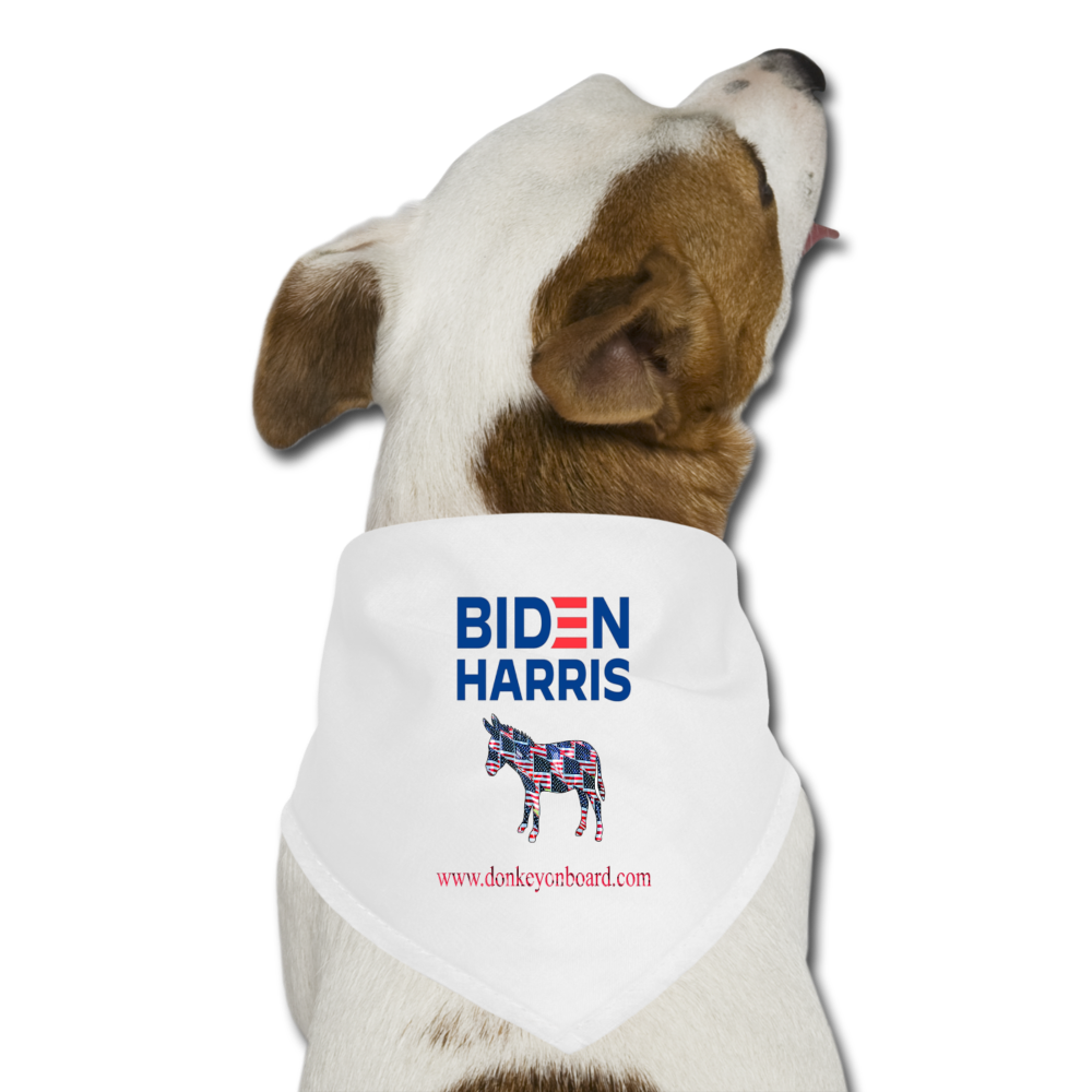 Biden/Harris Dog Bandana - white