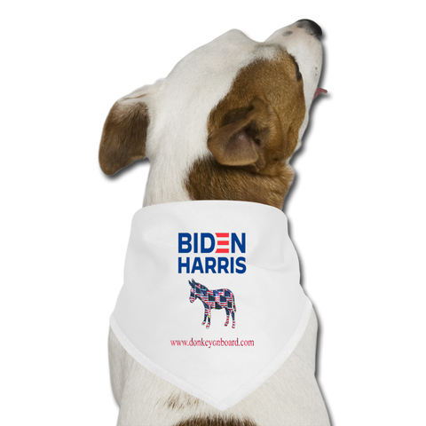 Biden/Harris Dog Bandana - white