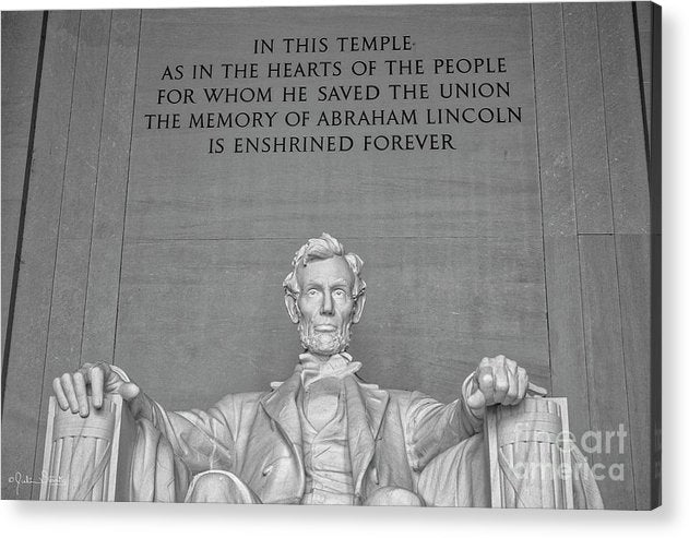 Statue of Abraham Lincoln - Lincoln Memorial #1 - Acrylic Print