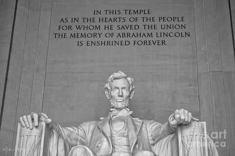 Statue of Abraham Lincoln - Lincoln Memorial #1 - Art Print