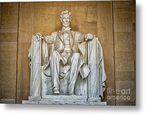 Statue Of Abraham Lincoln - Lincoln Memorial #8 - Metal Print