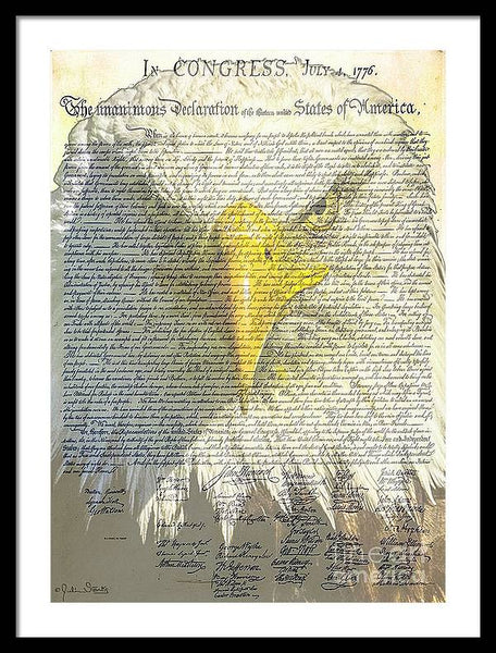 The Declaration of Independence #2 - Framed Print