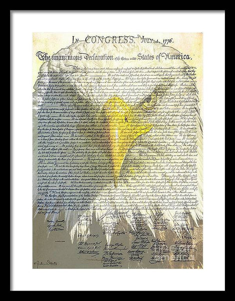 The Declaration of Independence #2 - Framed Print