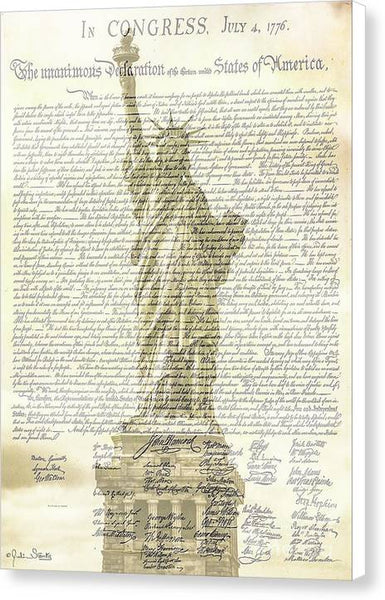 The Declaration of Independence #3 - Canvas Print