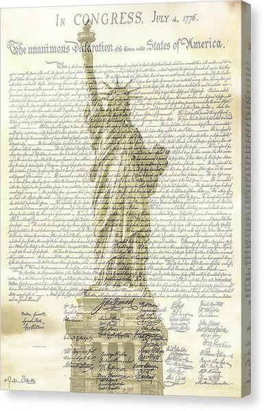 The Declaration of Independence #3 - Canvas Print