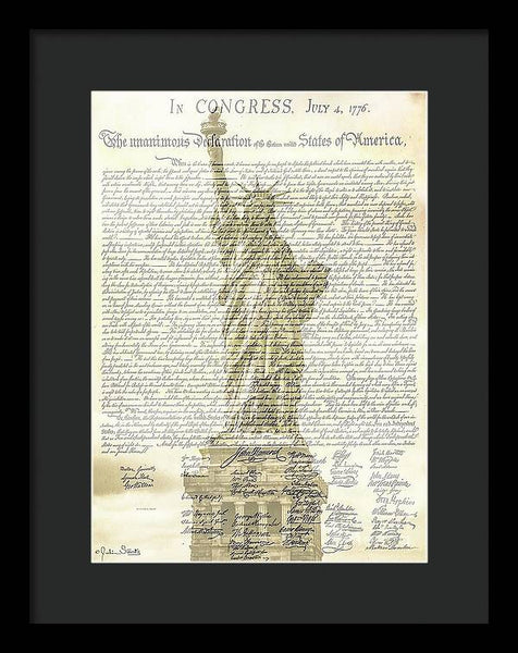 The Declaration of Independence #3 - Framed Print
