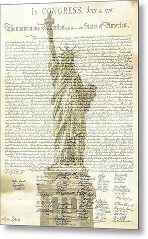 The Declaration of Independence #3 - Metal Print