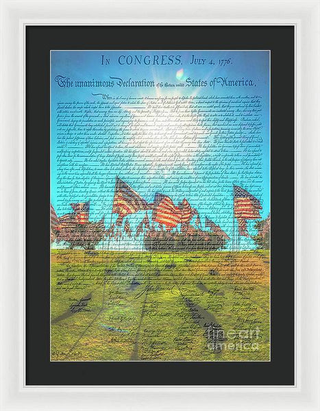 The Declaration of Independence - Framed Print