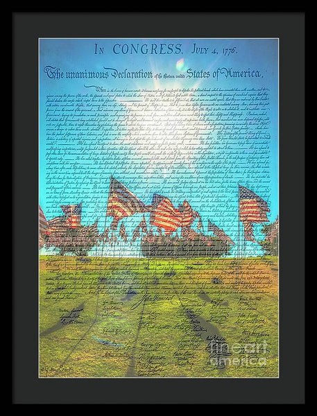 The Declaration of Independence - Framed Print