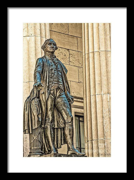 Washington Statue - Federal Hall  #1 - Framed Print