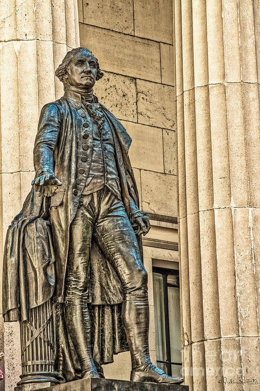 Washington Statue - Federal Hall  #1 - Art Print